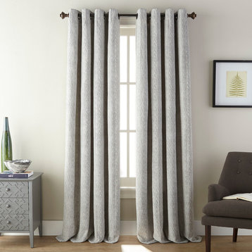 Fuller Grommet Single Curtain Panel, Aluminum, 54"x84"