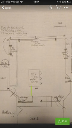 Single Wall Kitchen With Island Is It Possible With These Dimensions