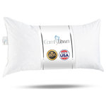 ComfyDown - Down Rectangle Decorative Pillow Insert, 14"x16" - MATERIAL: Filled with 95% feather, 5% down, Medium Density, and has a Top Quality, 233 thread count fabric cover, made of 100% Cotton, with downproof stitching for exceptional softness, and long lasting comfort.