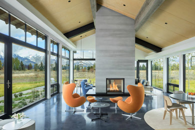 Inspiration for a country living room remodel in Other
