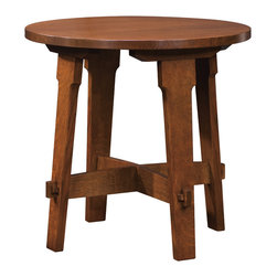 Stickley Gus Round Lamp Table 89-1410 - Side Tables And End Tables