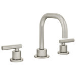 Symmons - Dia Widespread Two-Handle Bathroom Faucet with Push Pop Drain Assembly (1.0 GPM), Satin Nickel - Balancing sleek forms and simple lines, the Dia Widespread Two-Handle Bathroom Faucet boasts a modern sophistication to complement contemporary bathroom designs. All Symmons products are designed with the customer in mind; the proof is in the details. Plated in a scratch-resistant finish over solid metal, this lavatory faucet has the durability to add contemporary styling to your bathroom for a lifetime. The high-arc design allows enough clearance to access your sink, regardless of whether you're filling a cup or just washing your hands. With an ADA-compliant double-handle design, this widespread bathroom faucet allows you to ensure custom water temperature setting with ease of use for everyone. At an eco-friendly low flow rate of 1.0 gallons per minute, this bathroom faucet is WaterSense certified so that you can conserve water without sacrificing performance, saving you money on your water bill. This model includes everything you need for quick installation, including ceramic disc valves to prevent dripping, supply hoses for connection, and coordinating push-pop drain assembly for convenience. With features that are crafted to last and a style that is designed to please, the Symmons Dia Widespread Two-Handle Bathroom Faucet is a seamless addition to your bathroom and is backed by our limited lifetime warranty.