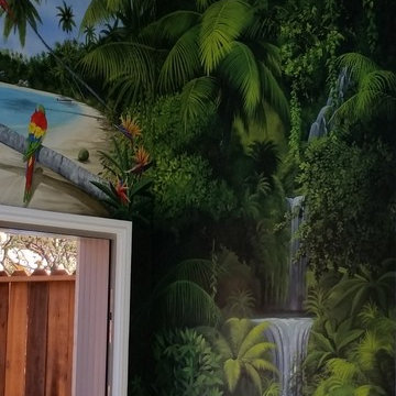 Indoor Pool Murals. Ceiling and Walls (working in)