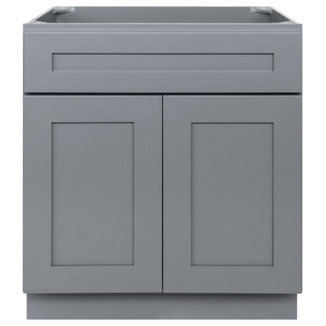 30" Bathroom Vanity Sink Base Cabinet Colonial Gray by LessCare