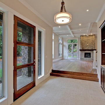 Entry with built-in shelves, Lake Oswego, Oregon