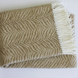 Tiger Throw with Fringe (Stone) S/361 - Products