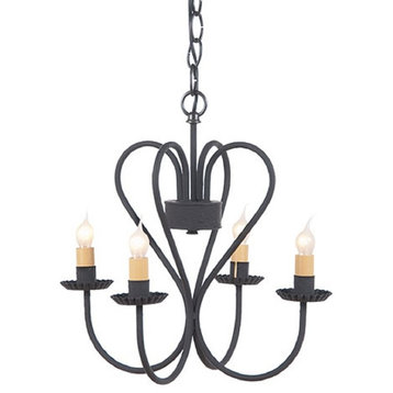 Wrought Iron Heart Chandelier