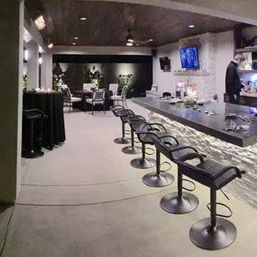 Moder Pool, Spa, Outdoor Cabana and Kitchen