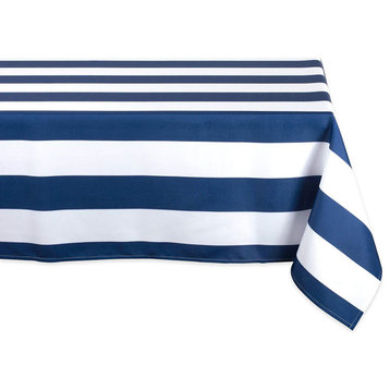 DII Nautical Blue Cabana Stripe Outdoor Tablecloth