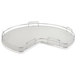 Rev-A-Shelf - Solid Surface Kidney Lazy Susan, Corner Base With Swivel, Gray, 32Wx32Dx3.88H - Maximize your corner cabinet space with Rev-A-Shelf's 53472 Series Kidney Shaped Lazy Susans. These Lazy Susans feature solid bottom shelves in beautiful maple or gray or contemporary Orion gray finishes. and include aluminum swivel bearings. All making the corner cabinet functional again.