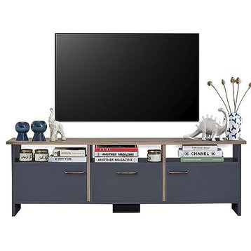 Interchangeable 65 Inch TV Stands for Living Room, Mid Century Modern TV Stand