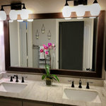 Frame My Mirror - Pendleton Framed Wall Mirror, Espresso Textured, 20" X 54" - The wide, smooth surface of the Pendleton framed mirror is a great finishing touch for your space. With its contemporary style, the Pendleton is always a good choice.