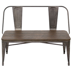 Industrial Dining Benches by HedgeApple