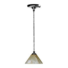 Natural Stone Onyx Pendant Lighting Houzz Marvel Lighting Llc Medium Onyx Cone Mini Pendant Satin Nickel