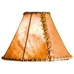 Mathews & Company - Rawhide 16" Table Lamp Shade - Our Rustic style Rawhide 16" Lamp Shade is a beautiful piece of hand-crafted accent on any lamp base.