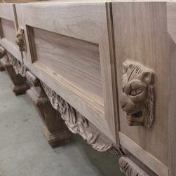 Custom Trafalgar Shuffleboard Table Lion Trim - Game Tables