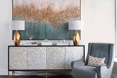 Living room - contemporary living room idea in Houston
