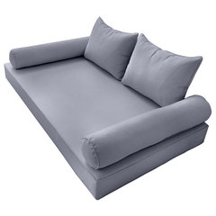 S3 Queen Size Contrast Pipe Daybed Mattress Cushion Bolster Complete Set Ad002 Prvw Vr~170189101