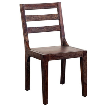 Porter Designs Fall River Solid Sheesham Wood Dining Chair - Walnut.