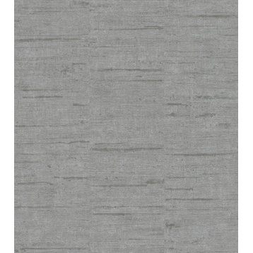 4015-426731 Maclure Striated Texture Vinyl Non Woven Wallpaper in Silver Grey