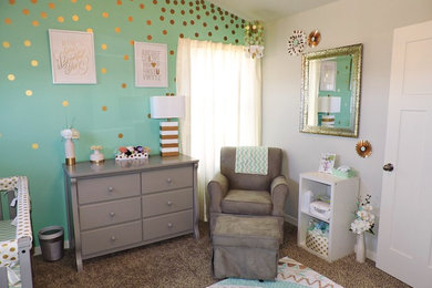 Inspiration for a modern nursery remodel in Other