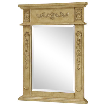 22"x28" Vanity Mirror, Antique Beige, Antique Beige