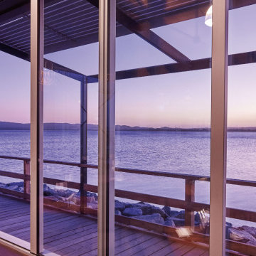 Aluminium Sliding Windows installed in a restaurant