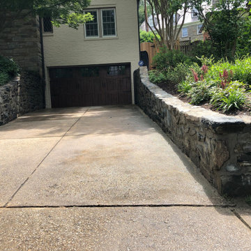 Rebuild and Restoration of Field Stone Driveway Walls in Spring Valley, DC