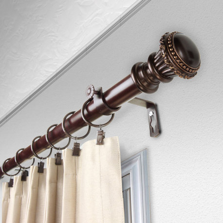Royal 1" Curtain Rod, Bronze, 48"-84"