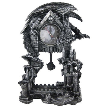 Evil Dragon Pentagram Pendulum Mantel Clock