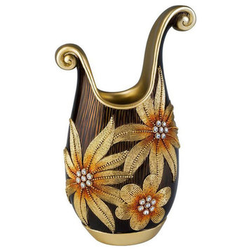 18''H Golden Demeter Decorative Vase