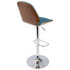 Serena Barstool in Walnut and Blue