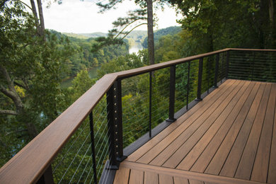 Backyard cable railing deck photo in Atlanta
