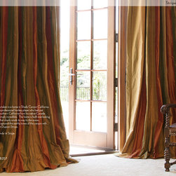 DrapeStyle - Striped Silk Custom Drapery - Curtains