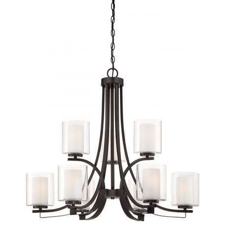 Minka Lavery Parsons Studio 9-Light Chandelier, Smoked Iron, 4109-172