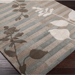 Stella Smith II Hand Tufted Rug in Gray / Light Gray / Olive - Rugs