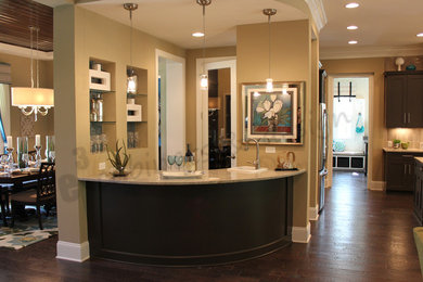 Example of a classic living room design in Charlotte