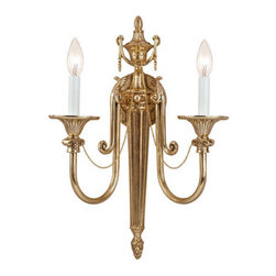 Crystorama Arlington Collection 2 Light Wall Sconce - Bathroom Vanity Lighting