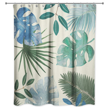 Tropical Leaf Variety 2 71x74 Shower Curtain