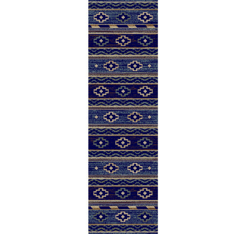 Hearthside Star Valley Navy Lodge Area Rug, 2'3"x7'7"