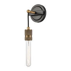 1-Light 4.5" Sconce Black Antique Brass -  Bulb Included