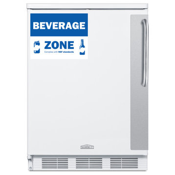 Summit FF67BZLHD 24"W 5.5 Cu. Ft. Capacity Commercial Bar Cooler - White