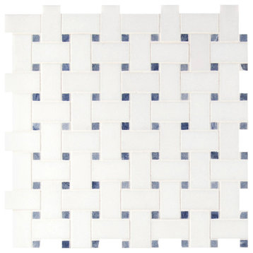 MSI SMOT-BWP 12" x 12" Basketweave Mosaic Wall Tile - Polished - Azula