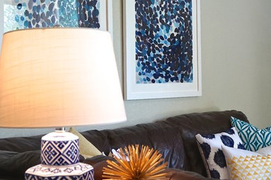 Family room - transitional family room idea in Other