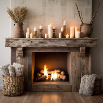 Gorgeous Fireplace Mantels with Wooden Corbels