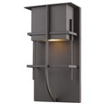 Z-lite - Z-Lite 558M-DBZ-LED One Light Outdoor Wall Sconce Stillwater Deep Bronze - With its craftsmen inspired design, the Stillwater collection provides contemporary outdoor decor as well as the latestin LED technology. Available in three sizes and finished in Deep Bronze, Black, or Silver, these aluminum fixtures are constructed  to help protect from corrosion.