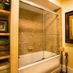 Semi-Frameless Heavy Glass Tub Slider - Showerheads And Body Sprays