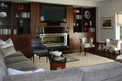 Inspiration for a contemporary living room remodel in New York