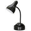 40041, 1-Light Organizer Desk Lamp, Black, 19" High
