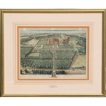 Johannes Kip, Maddingley the Seat of Sir John Cotton, Hand-Colored Etching
